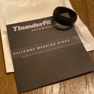 Thunderfit Silicone Wedding Band Black Size 11